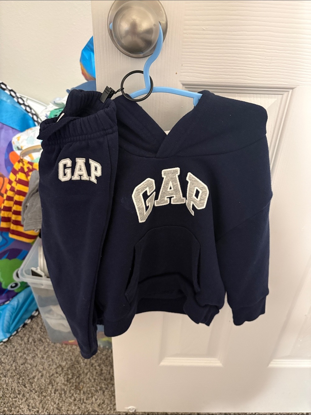 GAP Navy Blue Pullover Hoodie with Joggers Matching Set